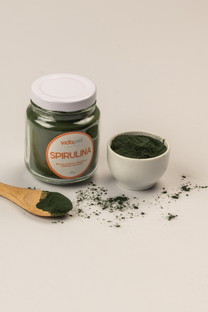 Frasco oficial de espirulina de Vidapet